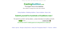 Tablet Screenshot of castingaudition.com